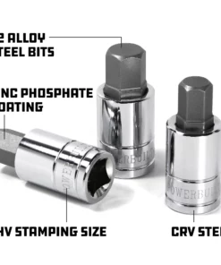 Powerbuilt 1/2 Inch Drive x 1/2 Inch Hex Bit Socket - 642273 -Hot Sale Powerbuilt Shop 641862 641863 04 1