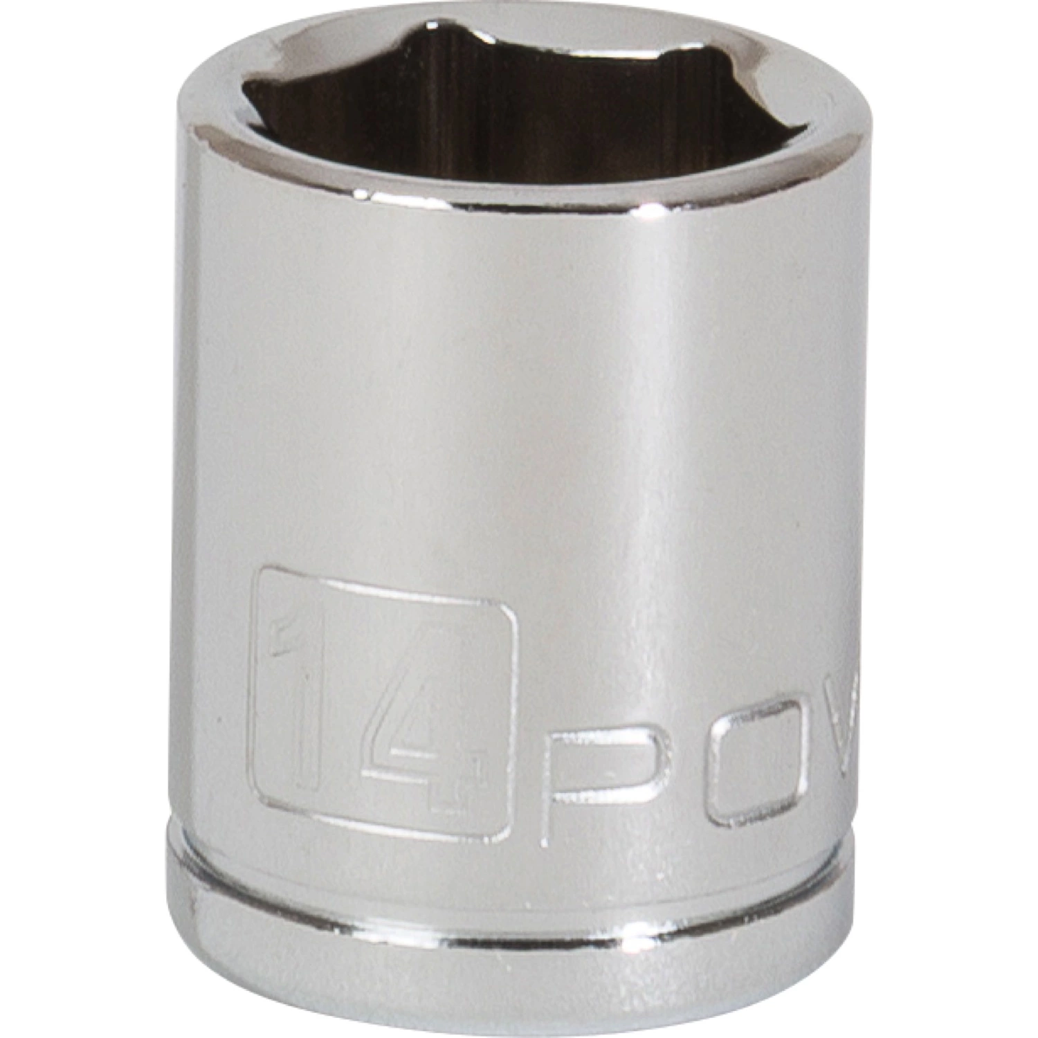 Powerbuilt 1/4 Inch Drive x 14 MM 6 Point Shallow Socket - 641896 1 Powerbuilt 1/4 Inch Drive x 14 MM 6 Point Shallow Socket - 641896