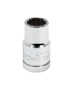 Powerbuilt 1/2 Inch Drive x 1/2 Inch 12 Point Shallow Socket - 642000