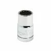 Powerbuilt 1/2 Inch Drive x 14 MM 12 Point Shallow Socket - 642012