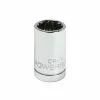 Powerbuilt 1/2 Inch Drive x 15 MM 12 Point Shallow Socket - 642013