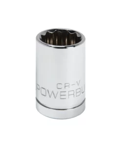 Powerbuilt 1/2 Inch Drive x 17 MM 12 Point Shallow Socket - 642015