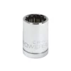 Powerbuilt 1/2 Inch Drive x 18 MM 12 Point Shallow Socket - 642016