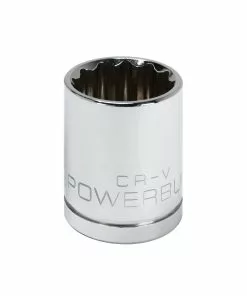 Powerbuilt 1/2 Inch Drive x 22 MM 12 Point Shallow Socket - 642020