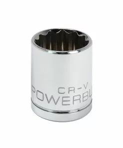 Powerbuilt 1/2 Inch Drive x 23 MM 12 Point Shallow Socket - 642021