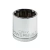 Powerbuilt 1/2 Inch Drive x 32 MM 12 Point Shallow Socket - 642025