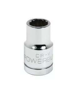 Powerbuilt 1/2 Inch Drive x 12 MM 12 Point Shallow Socket - 642031