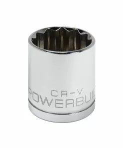 Powerbuilt 1/2 Inch Drive x 27 MM 12 Point Shallow Socket - 642034