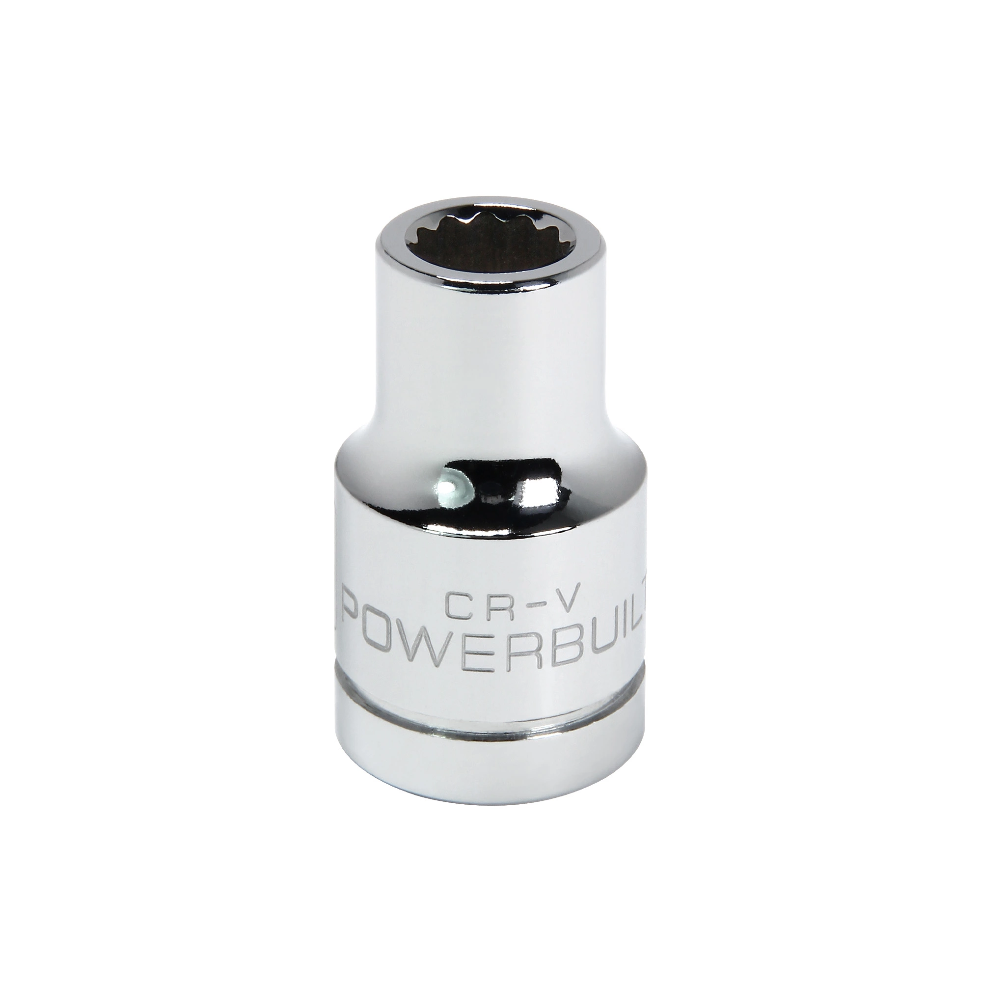 Powerbuilt 1/2 Inch Drive x 3/8 Inch 12 Point Shallow Socket - 642038 1 Powerbuilt 1/2 Inch Drive x 3/8 Inch 12 Point Shallow Socket - 642038