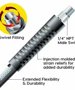 Powerbuilt 25 Foot by 3/8 Inch PVC Air Hose - 642134 7 Powerbuilt 25 Foot by 3/8 Inch PVC Air Hose - 642134 -Hot Sale Powerbuilt Shop 642134 03