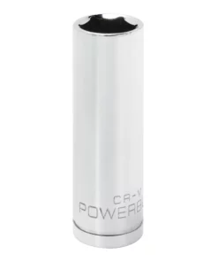 Powerbuilt 1/2 Inch Drive x 11/16 Inch 6 Point Deep Socket - 642202