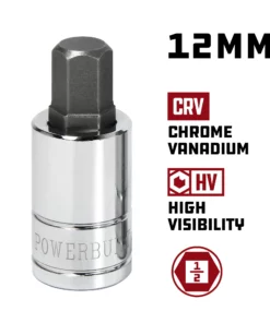 Powerbuilt 1/2 Inch Drive x 12MM Hex Bit Socket - 642276 -Hot Sale Powerbuilt Shop 642276 02