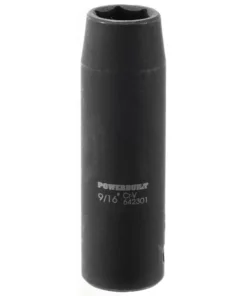 Powerbuilt 1/2-Inch Drive 9/16-Inch Deep Impact Socket - 642301M