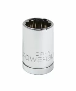 Powerbuilt 1/2 Inch Drive x 11/16 Inch 12 Point Shallow Socket - 642303