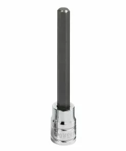 Powerbuilt 3/8 in. Drive X 8mm Extra Long Hex Bit Socket, 4 in. Long - 642333