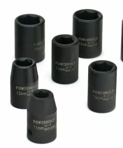 Powerbuilt 12 pc 1/2" Drive Metric Impact Socket Set - 642365