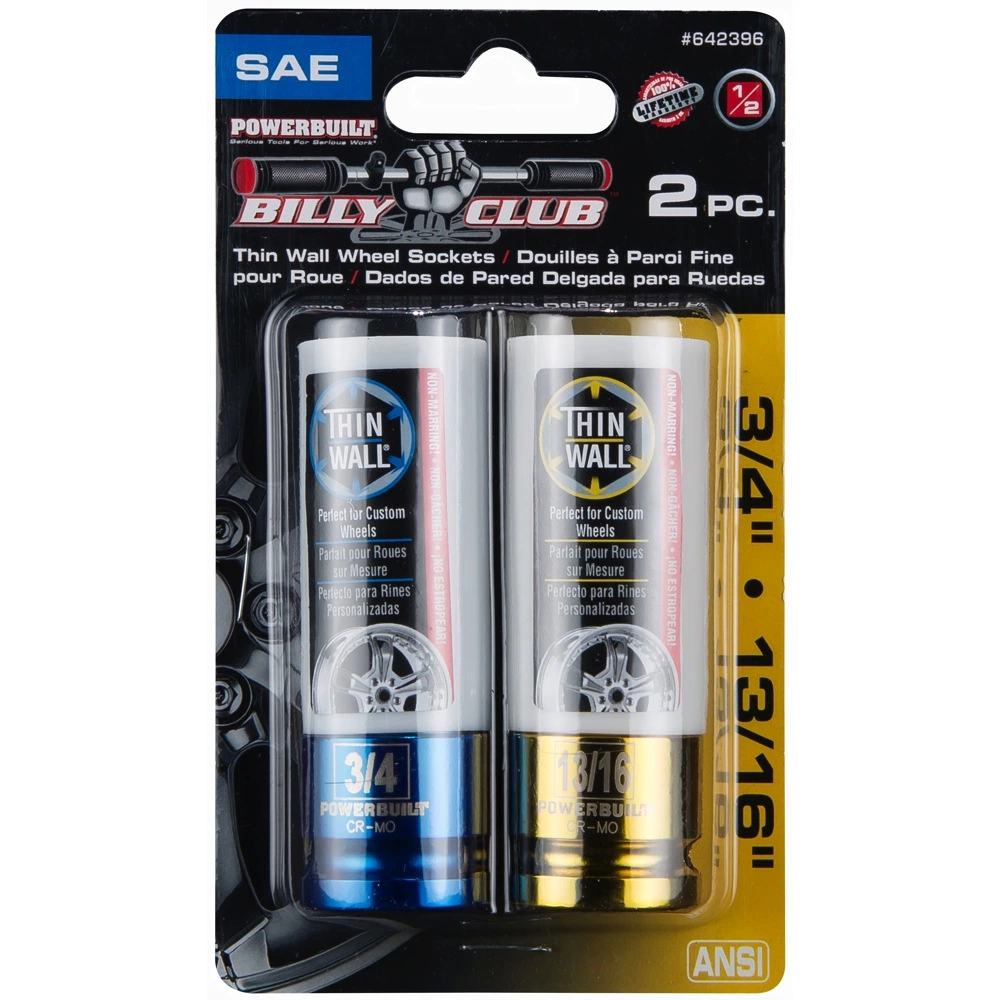 Powerbuilt 2 Piece SAE 3/4" and 13/16" Wheel Lug Nut Socket Set - 642396 2 Powerbuilt 2 Piece SAE 3/4" and 13/16" Wheel Lug Nut Socket Set - 642396 - Image 2