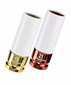 Powerbuilt 2 Piece Metric 19mm and 21mm Wheel Lug Nut Socket Set - 642397