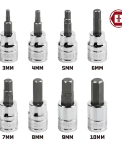 Powerbuilt 8 Piece 3/8 Inch Drive Metric Hex Bit Socket Set - 642405 -Hot Sale Powerbuilt Shop 642405 02