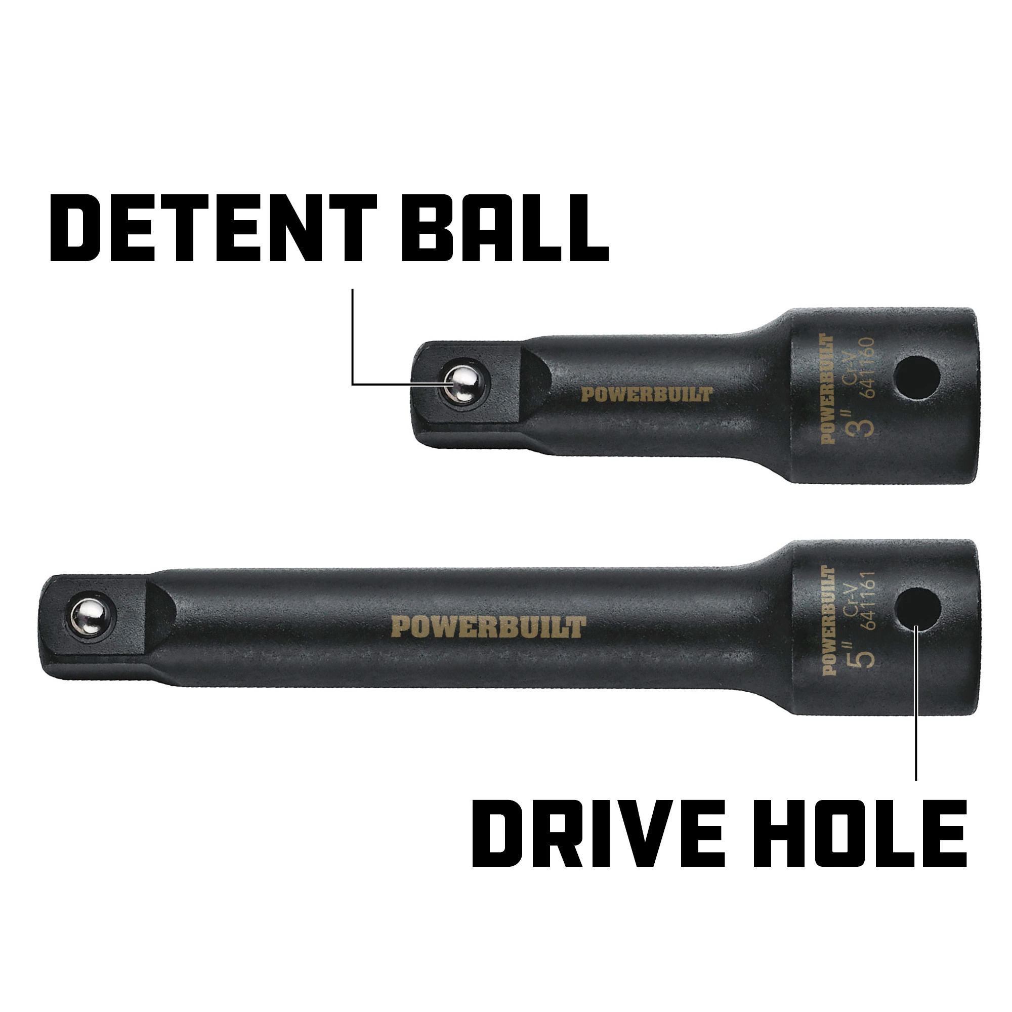 Powerbuilt 2 Pc. 1/2 in. Drive Impact Socket Extension Bar Set - 642410 4 Powerbuilt 2 Pc. 1/2 in. Drive Impact Socket Extension Bar Set - 642410 - Image 4