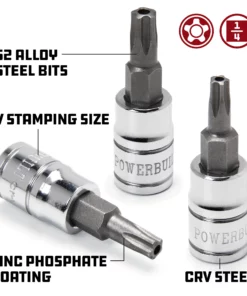 Powerbuilt 4 Pc. 5-Lobe Tamperproof Star Plus Bit Socket Set, Torx Plus 5-Point 9 Powerbuilt 4 Pc. 5-Lobe Tamperproof Star Plus Bit Socket Set, Torx Plus 5-Point -Hot Sale Powerbuilt Shop 642426 04