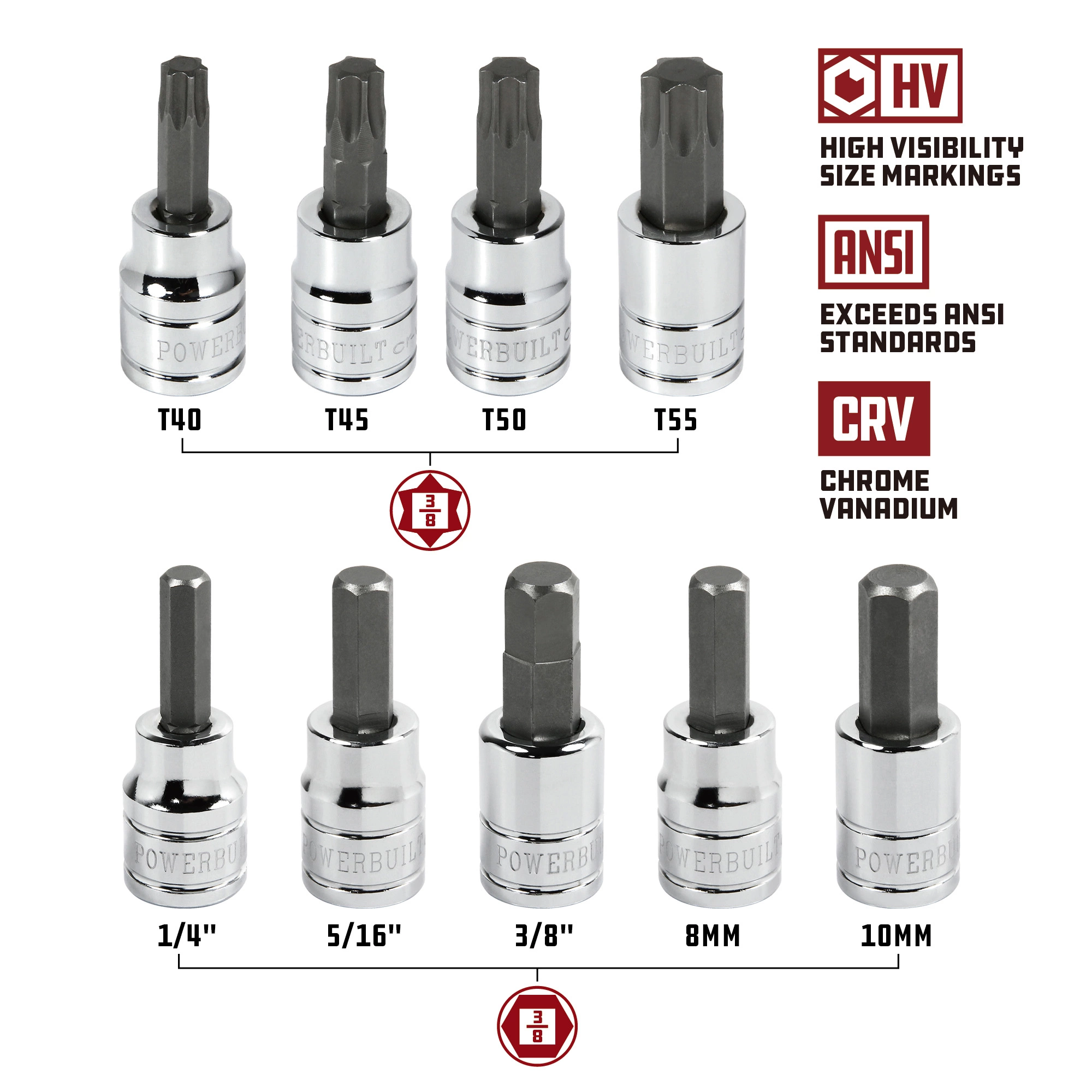 Powerbuilt 152 Piece Master Mechanic's Service Tool Set - 642453 6 Powerbuilt 152 Piece Master Mechanic's Service Tool Set - 642453 - Image 6