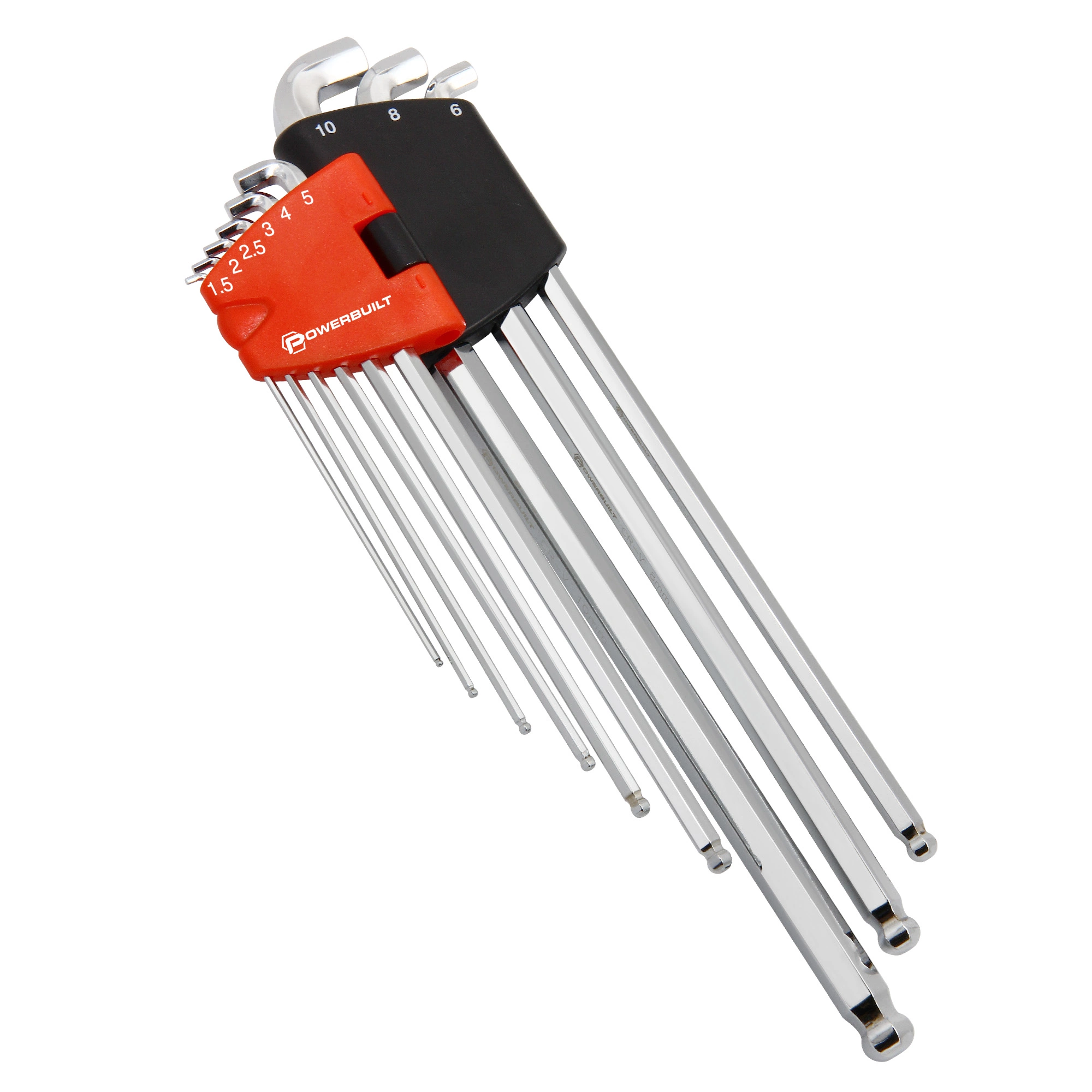 Powerbuilt 9 Piece Metric Stubby Long Arm Ball End Hex Key Wrench Set - 240100 1 Powerbuilt 9 Piece Metric Stubby Long Arm Ball End Hex Key Wrench Set - 240100
