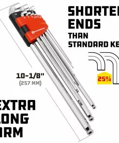 Powerbuilt 9 Piece Metric Stubby Long Arm Ball End Hex Key Wrench Set - 240100 8 Powerbuilt 9 Piece Metric Stubby Long Arm Ball End Hex Key Wrench Set - 240100 -Hot Sale Powerbuilt Shop 642674 03
