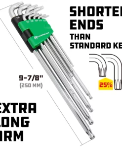 Powerbuilt 9 Piece Stubby Long Arm Ball End Torx Key Wrench Set - 240101 -Hot Sale Powerbuilt Shop 642675 03