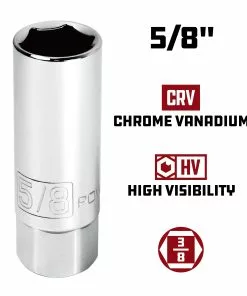 Powerbuilt 5 Piece 3/8 Inch Drive Spark Plug Socket Set - 640855 -Hot Sale Powerbuilt Shop 643000 5 820 1