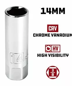 Powerbuilt 5 Piece 3/8 Inch Drive Spark Plug Socket Set - 640855 -Hot Sale Powerbuilt Shop 643007 14mm 1