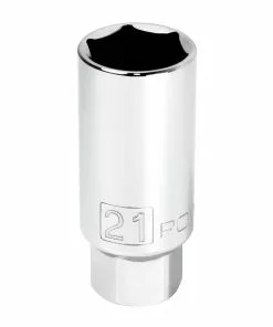 Powerbuilt 3/8-Inch Drive Metric Spark Plug Socket 21mm - 643010
