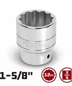 Powerbuilt 3/4 Inch Drive x 1-5/8 Inch 12 Point Shallow Socket - 643212 8 Powerbuilt 3/4 Inch Drive x 1-5/8 Inch 12 Point Shallow Socket - 643212 -Hot Sale Powerbuilt Shop 643212 1 5 820in 02
