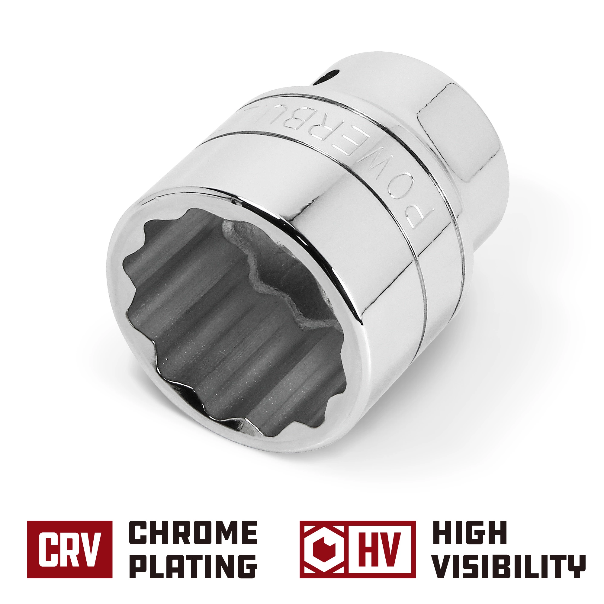 Powerbuilt 3/4 Inch Drive x 1-5/8 Inch 12 Point Shallow Socket - 643212 5 Powerbuilt 3/4 Inch Drive x 1-5/8 Inch 12 Point Shallow Socket - 643212 - Image 5