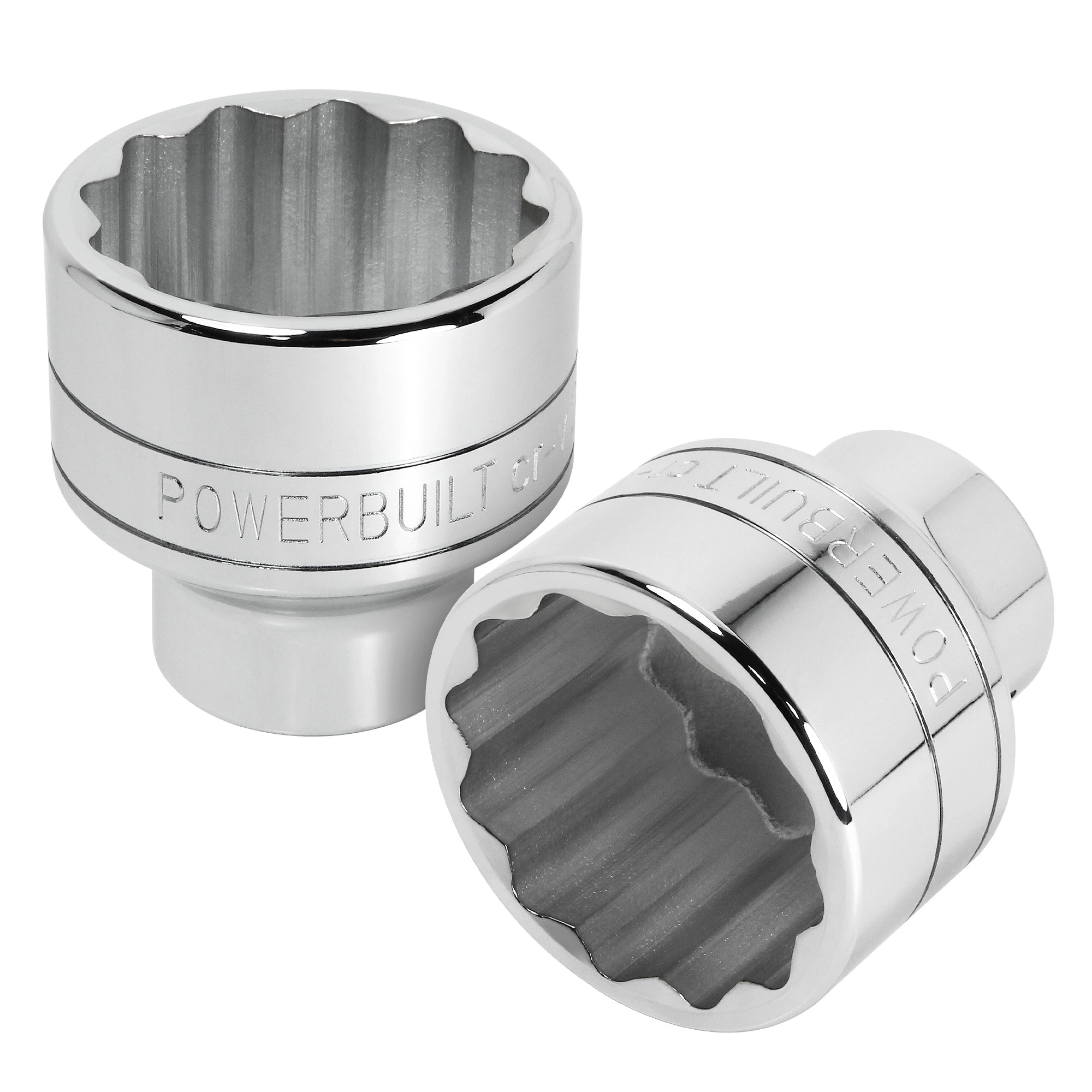 Powerbuilt 3/4 Inch Drive x 2-1/4 Inch 12 Point Shallow Socket - 643222 1 Powerbuilt 3/4 Inch Drive x 2-1/4 Inch 12 Point Shallow Socket - 643222