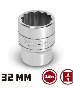 Powerbuilt 3/4 Inch Drive x 32 MM 12 Point Shallow Socket - 643234 8 Powerbuilt 3/4 Inch Drive x 32 MM 12 Point Shallow Socket - 643234 -Hot Sale Powerbuilt Shop 643234 32mm 02