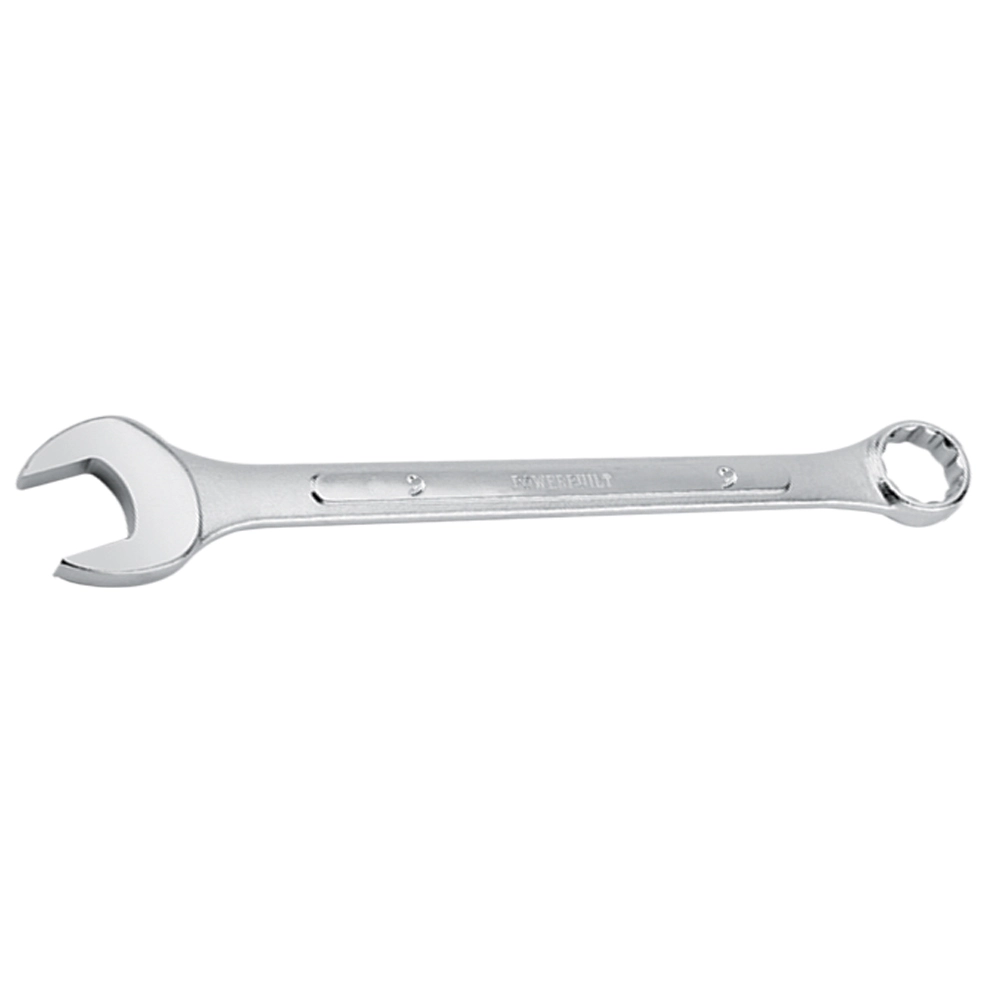 Powerbuilt 9 MM Fully Polished Metric Raised Panel Combination Wrench - 644018 1 Powerbuilt 9 MM Fully Polished Metric Raised Panel Combination Wrench - 644018