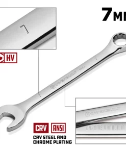 Powerbuilt 7 MM Fully Polished Metric Combination Wrench - 644111 -Hot Sale Powerbuilt Shop 644111 207mm 02