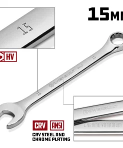 Powerbuilt 15 MM Fully Polished Metric Combination Wrench - 644119 -Hot Sale Powerbuilt Shop 644119 2015mm 02