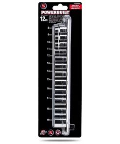 Powerbuilt 12 Piece 3/8 In Drive 6 Point Shallow Metric Socket Set - 645008 -Hot Sale Powerbuilt Shop 645008 2
