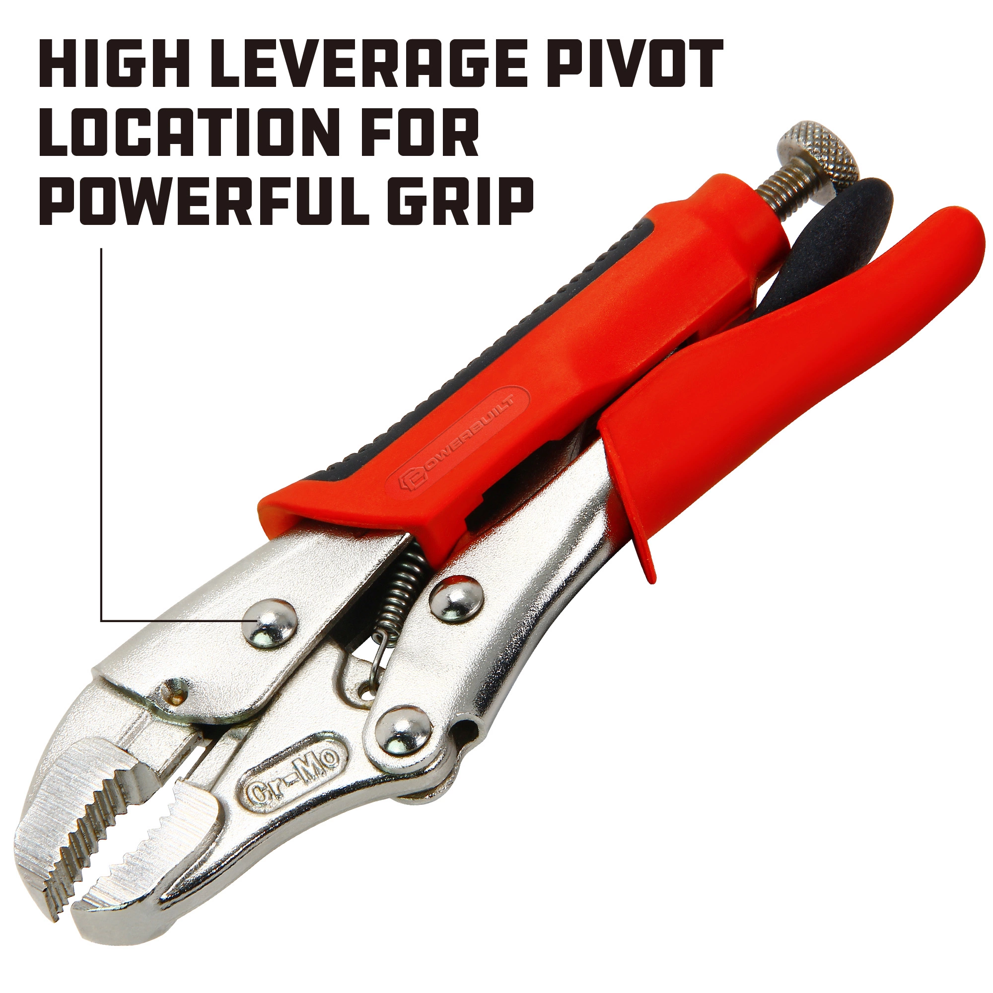 Powerbuilt 5 Inch Curved Jaw Locking Pliers W/ Inj Hndl - 645014 4 Powerbuilt 5 Inch Curved Jaw Locking Pliers W/ Inj Hndl - 645014 - Image 4