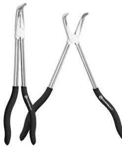 Powerbuilt 11 Inch Pro Tech 90° Long Reach Long Nose Pliers - 645040 -Hot Sale Powerbuilt Shop 645040 04