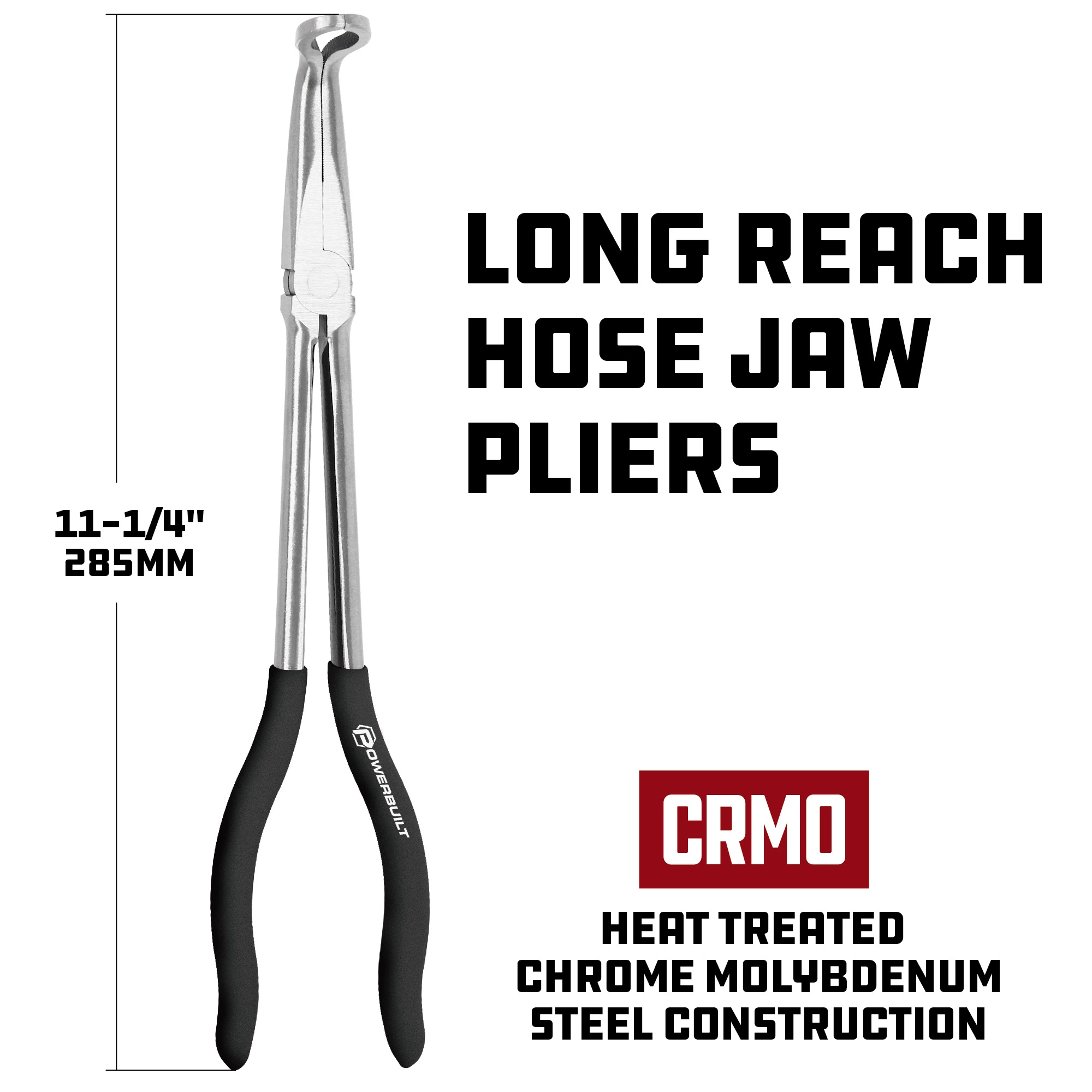 Powerbuilt 11 Inch Pro Tech Hose Clamp Long Reach Long Nose Pliers - 645041 2 Powerbuilt 11 Inch Pro Tech Hose Clamp Long Reach Long Nose Pliers - 645041 - Image 2