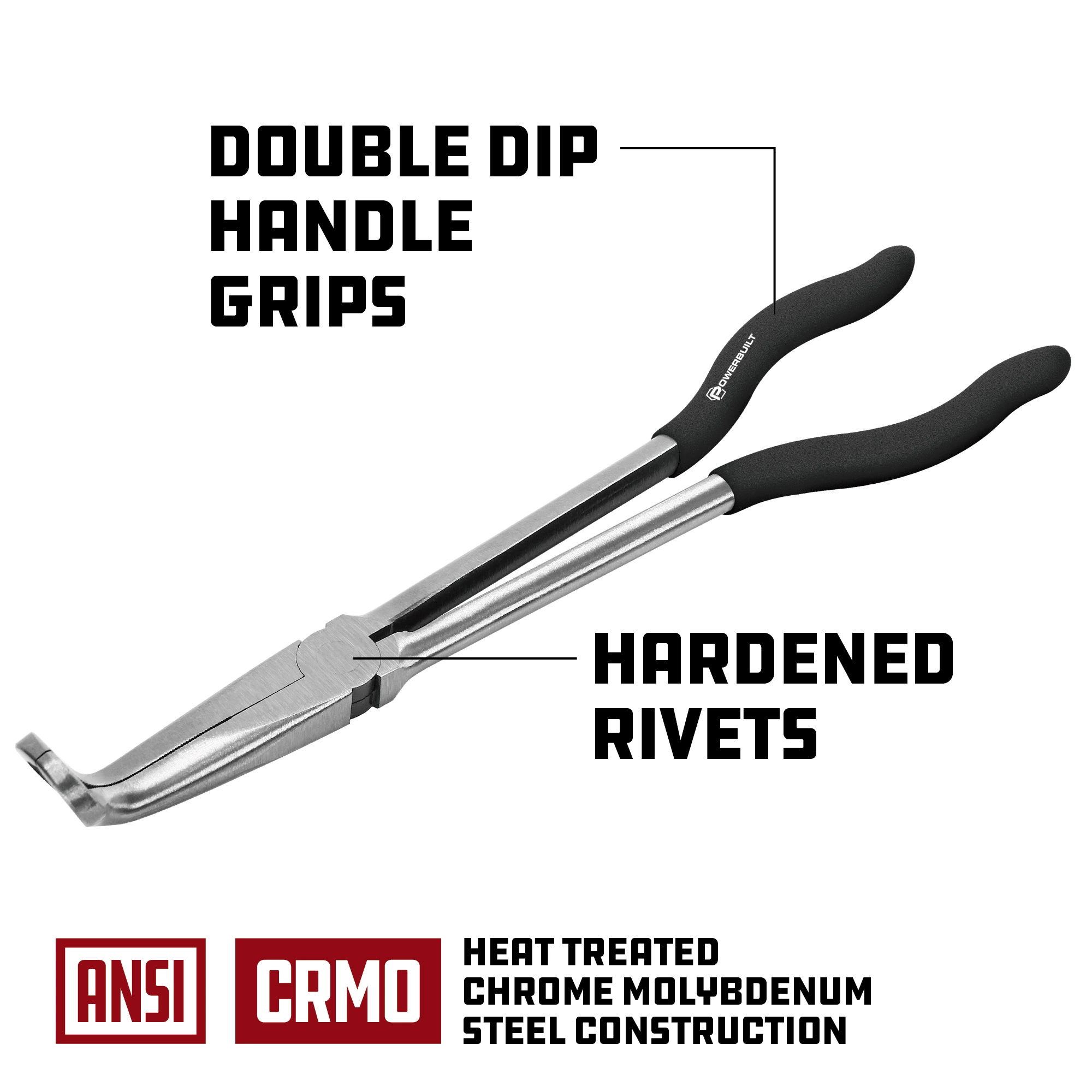 Powerbuilt 11 Inch Pro Tech Hose Clamp Long Reach Long Nose Pliers - 645041 3 Powerbuilt 11 Inch Pro Tech Hose Clamp Long Reach Long Nose Pliers - 645041 - Image 3