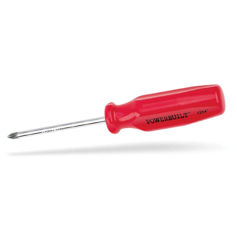 Powerbuilt #2 x 4" Phillips Screwdriver - 646004 1 Powerbuilt #2 x 4" Phillips Screwdriver - 646004