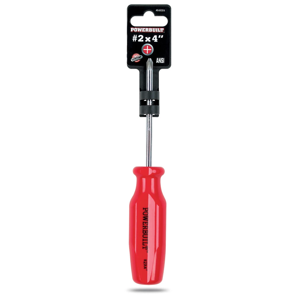 Powerbuilt #2 x 4" Phillips Screwdriver - 646004 2 Powerbuilt #2 x 4" Phillips Screwdriver - 646004 - Image 2