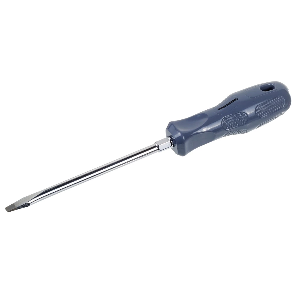 Powerbuilt 5/16 x 6 Inch Slotted Screwdriver with Acetate Handle - 646119 1 Powerbuilt 5/16 x 6 Inch Slotted Screwdriver with Acetate Handle - 646119