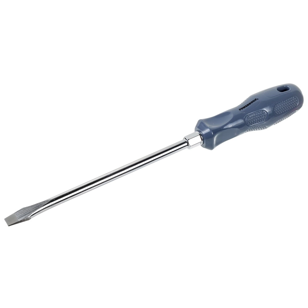 Powerbuilt 3/8 x 8 Inch Slotted Screwdriver with Acetate Handle - 646121 1 Powerbuilt 3/8 x 8 Inch Slotted Screwdriver with Acetate Handle - 646121