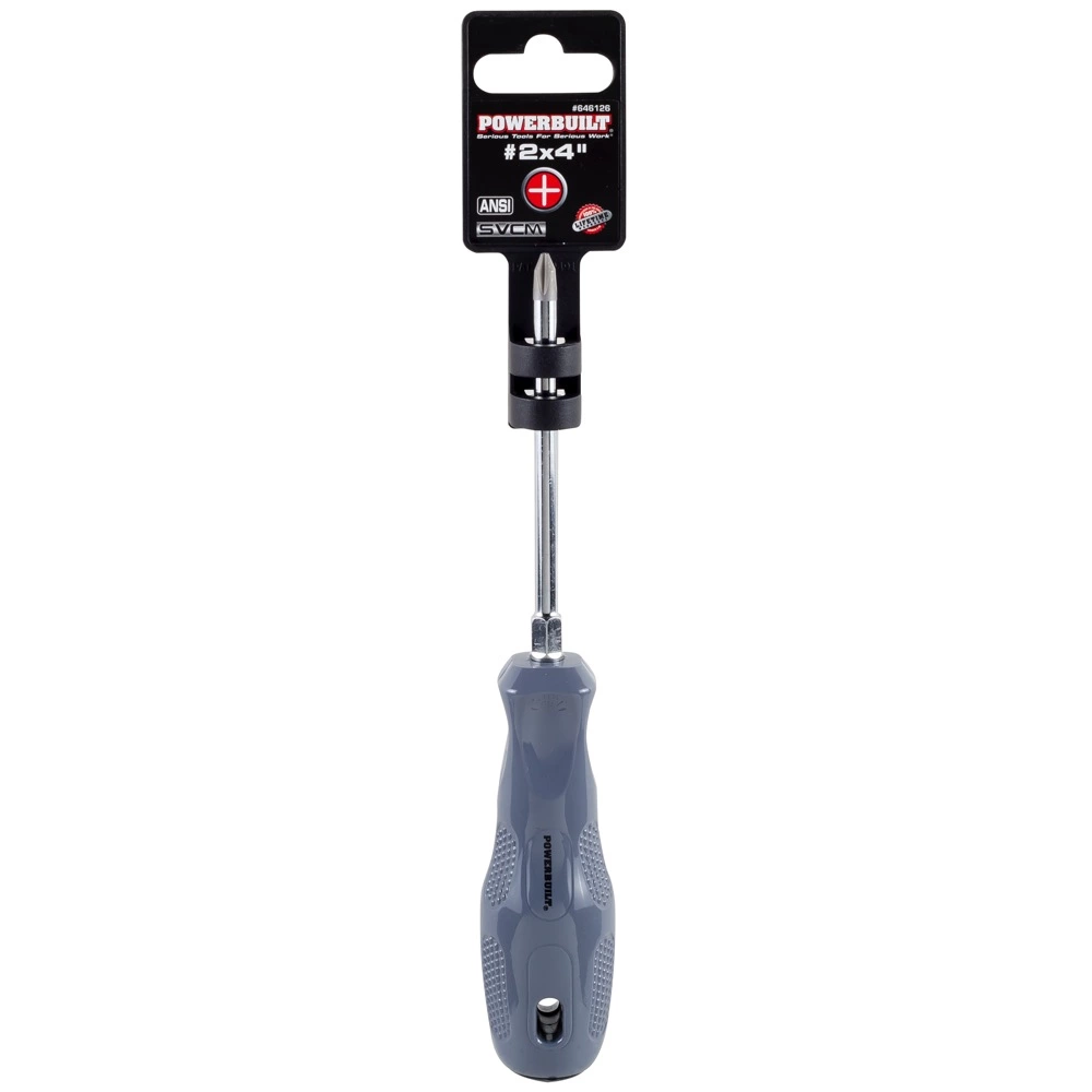 Powerbuilt #2 x 4 Inch Phillips Screwdriver with Acetate Handle - 646126 2 Powerbuilt #2 x 4 Inch Phillips Screwdriver with Acetate Handle - 646126 - Image 2