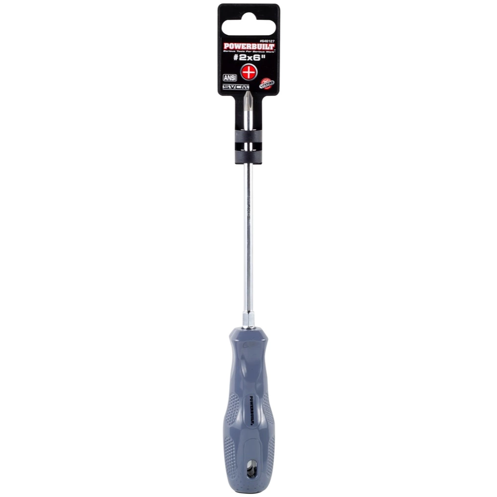 Powerbuilt #2 x 6 Inch Phillips Screwdriver with Acetate Handle - 646127 2 Powerbuilt #2 x 6 Inch Phillips Screwdriver with Acetate Handle - 646127 - Image 2